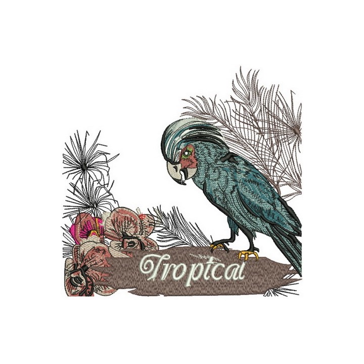 Palm cockatoo embroidery design - Embroidery Design