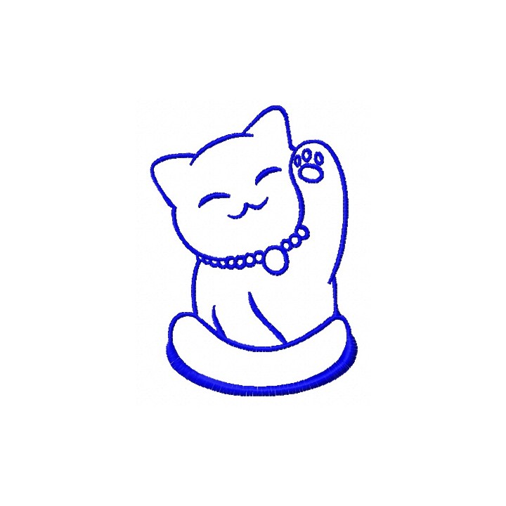 Smiling cat 3 embroidery design - Embroidery Design