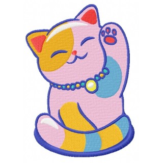 Smiling cat 2 embroidery design - Embroidery Design