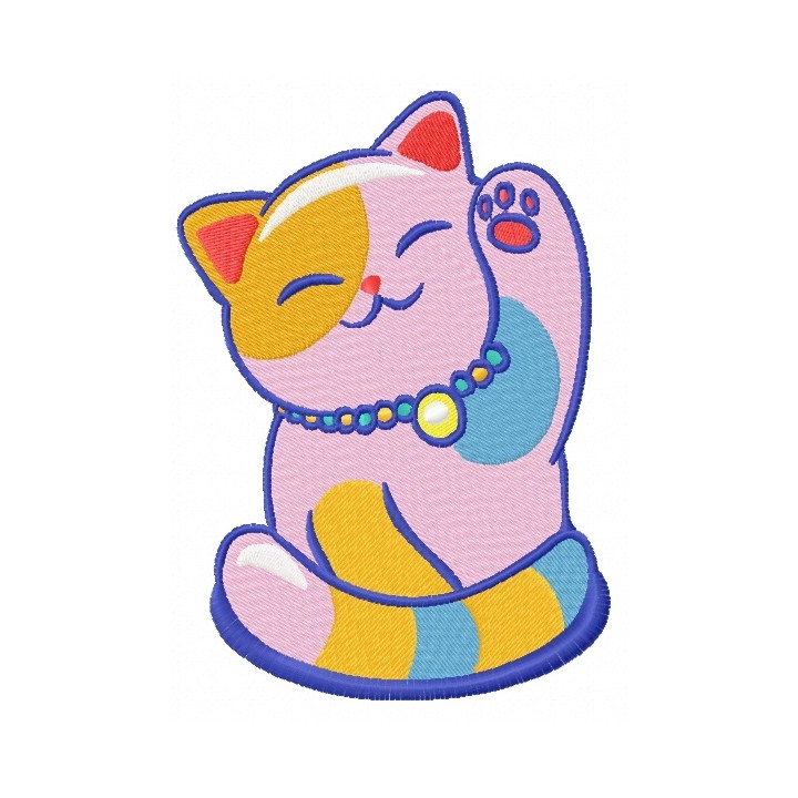 Smiling cat 2 embroidery design - Embroidery Design