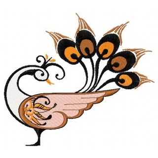 Graceful firebird embroidery design - Embroidery Design