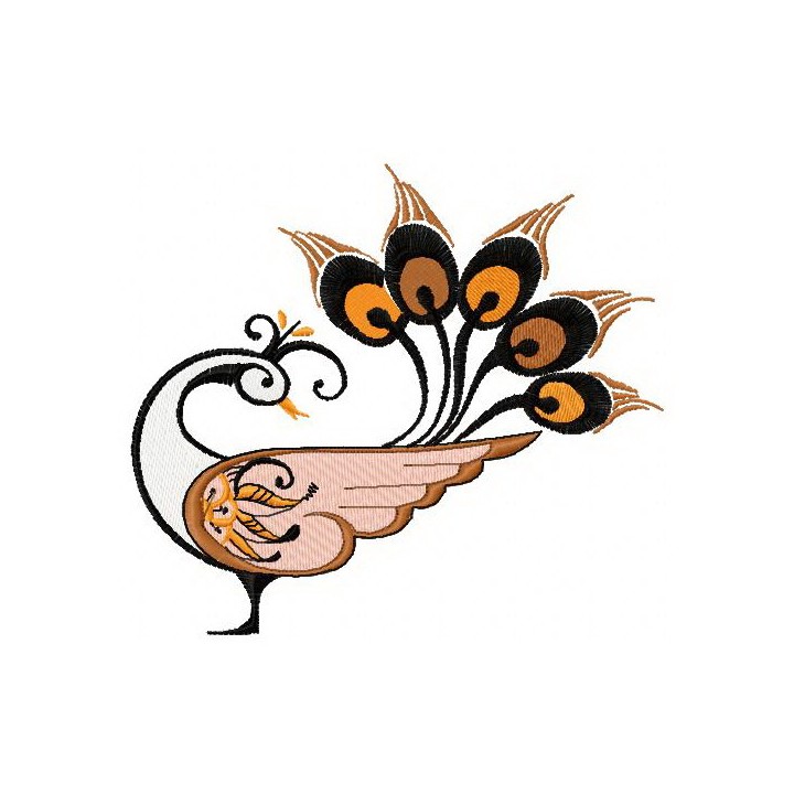 Graceful firebird embroidery design - Embroidery Design