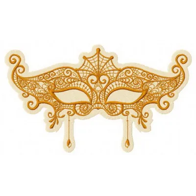 Preview of the Mask 6 embroidery design showcasing intricate stitching patterns for creative projects.