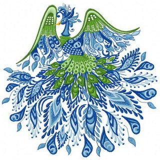 Royal firebird embroidery design - Embroidery Design