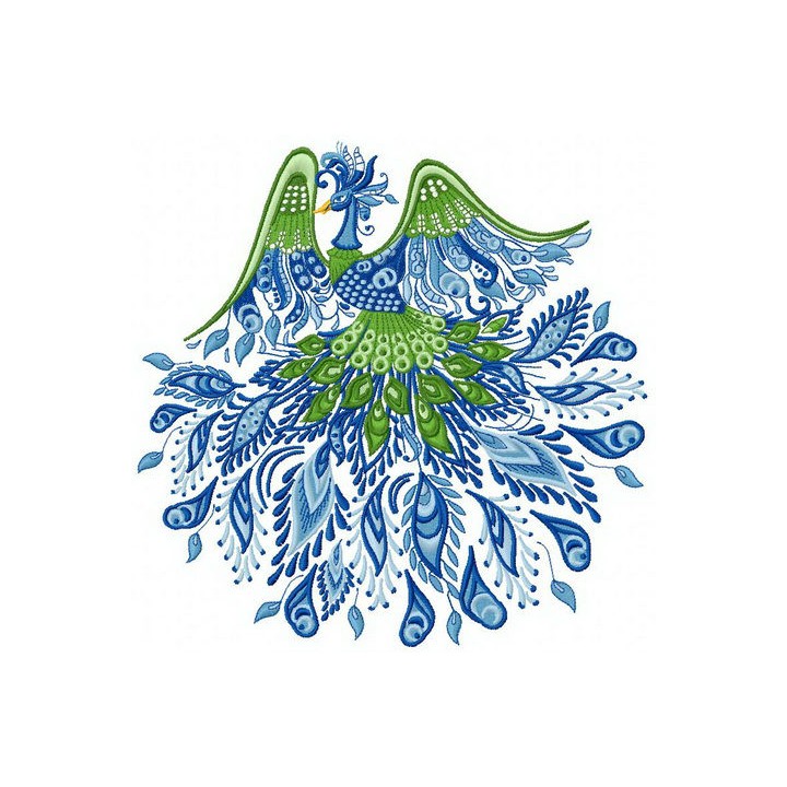 Royal firebird embroidery design - Embroidery Design