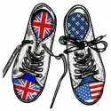 Preview of the International gumshoes embroidery design featuring creative motifs inspired by English and UK culture.