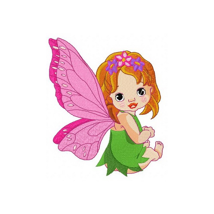 Baby fairy embroidery design - Embroidery Design