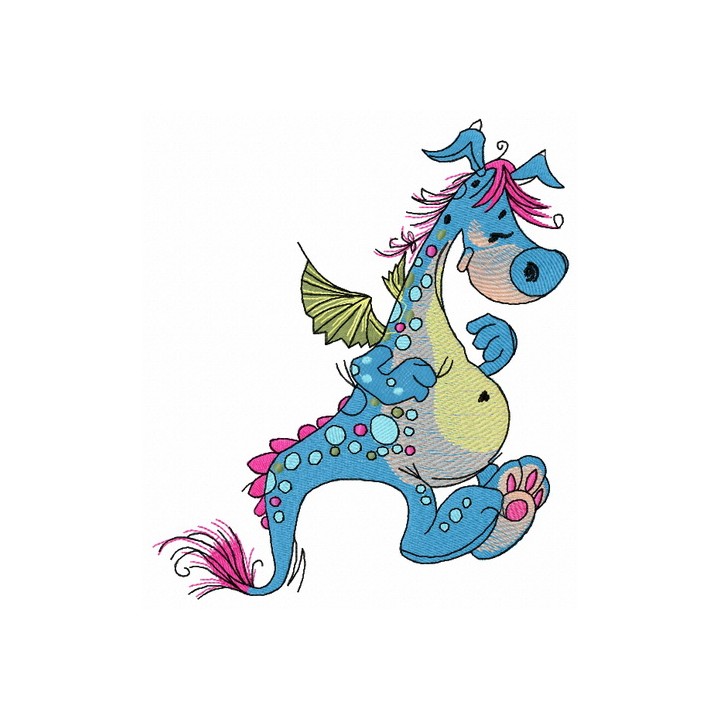 Cute dragon embroidery design - Embroidery Design