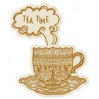 Tea time 4 embroidery design - Embroidery Design