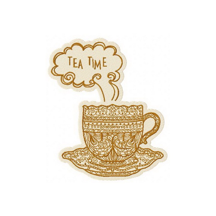 Tea time 4 embroidery design - Embroidery Design