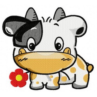 Tiny cow embroidery design - Embroidery Design