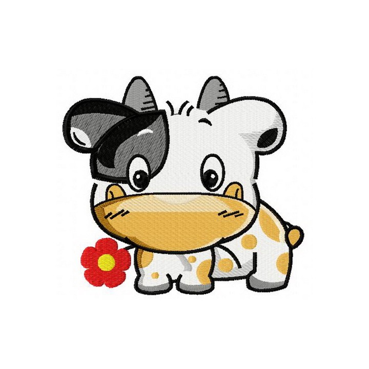 Tiny cow embroidery design - Embroidery Design