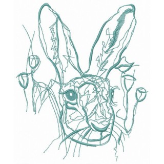 Long-eared animal embroidery design - Embroidery Design