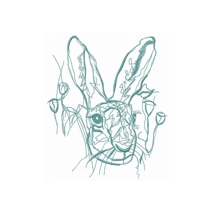 Long-eared animal embroidery design - Embroidery Design