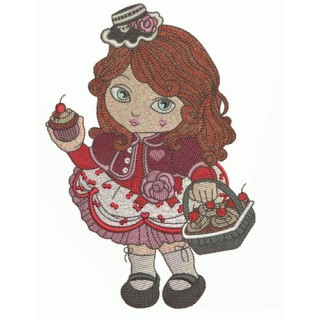 Modern Little Red Riding Hood 2 embroidery design - Embroidery Design