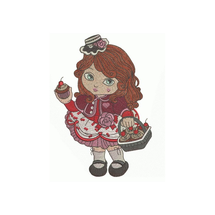 Modern Little Red Riding Hood 2 embroidery design - Embroidery Design