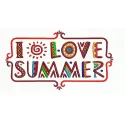 I love summer embroidery design featuring vibrant sun and beach elements, ideal for t-shirts and summer accessories.