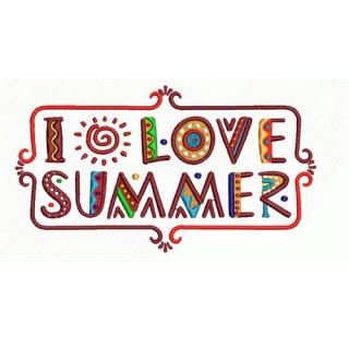 I love summer embroidery design - Embroidery Design