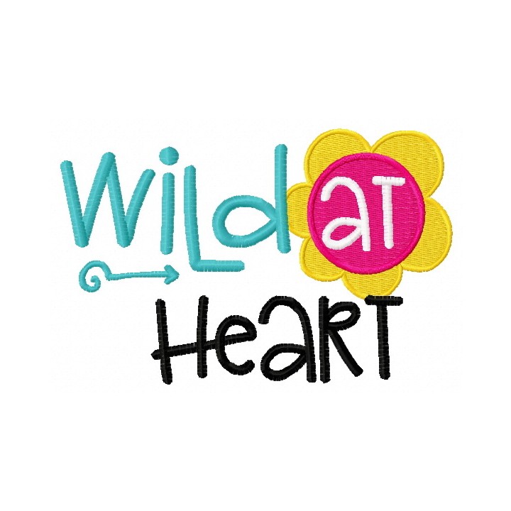 Wild at heart embroidery design - Embroidery Design