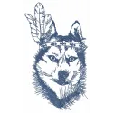 Preview of the Indian wolf 3 embroidery design featuring intricate details for stitching on various fabrics.