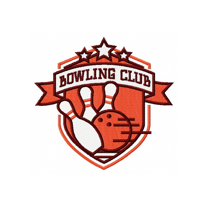 Bowling club 3 embroidery design - Embroidery Design