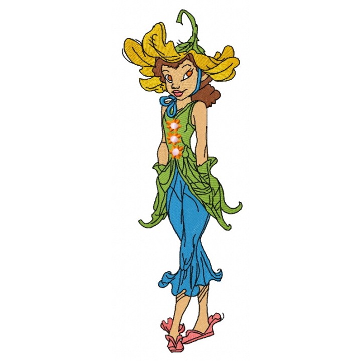 Daisy fairy 2 embroidery design - Embroidery Design