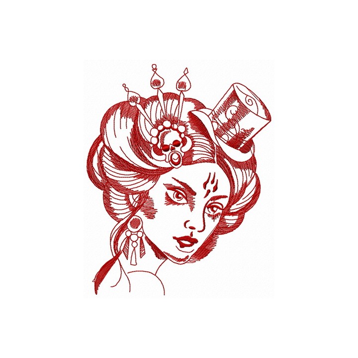 Adherent of devil embroidery design - Embroidery Design