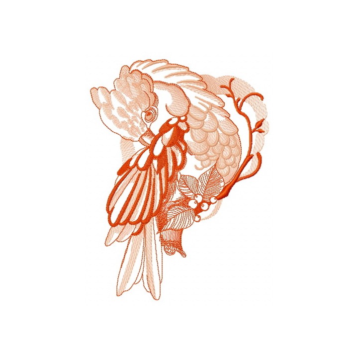 Galah parrot embroidery design - Embroidery Design