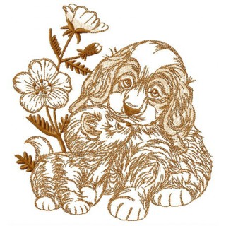 Adorable pets embroidery design - Embroidery Design