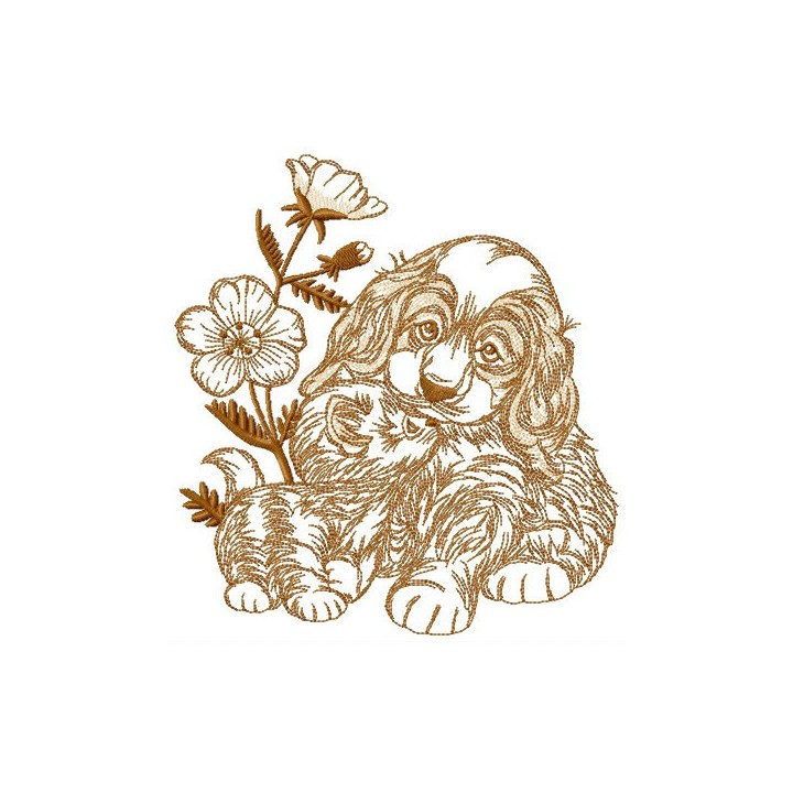 Adorable pets embroidery design - Embroidery Design