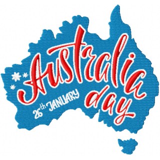 Australian Day 26 Jan embroidery design - Embroidery Design