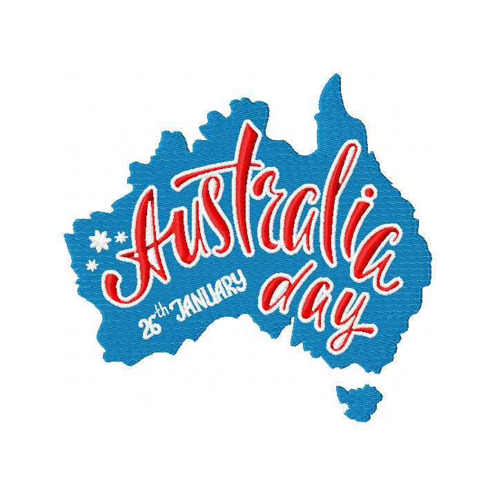 Australian Day 26 Jan embroidery design - Embroidery Design