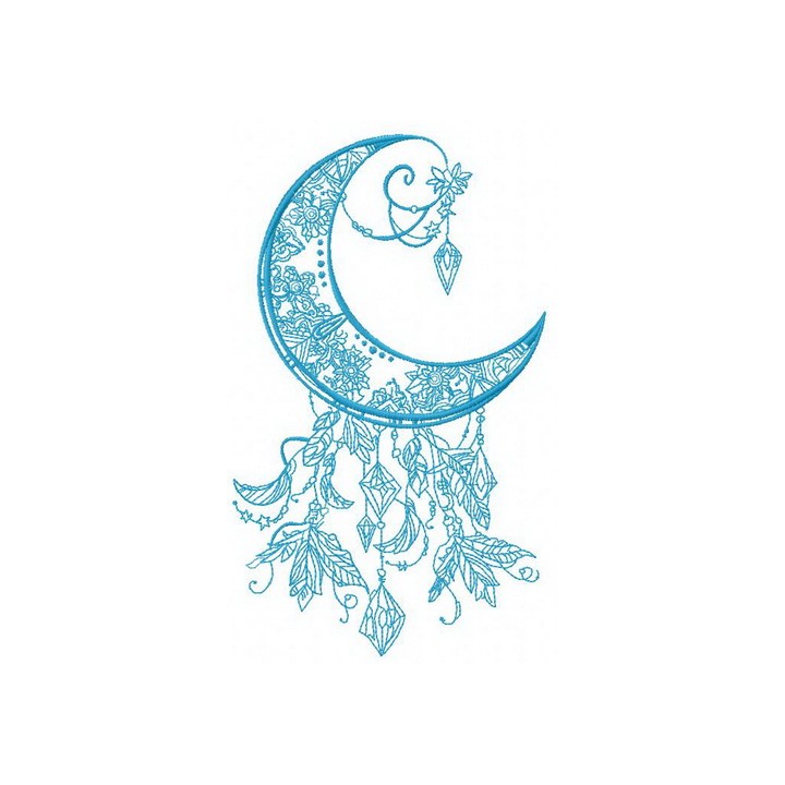 Moon 2 embroidery design - Embroidery Design