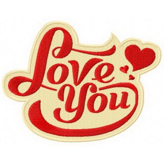 Love you 2 embroidery design - Embroidery Design
