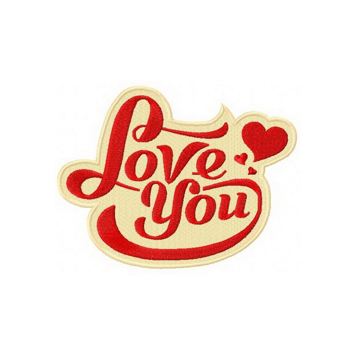 Love you 2 embroidery design - Embroidery Design