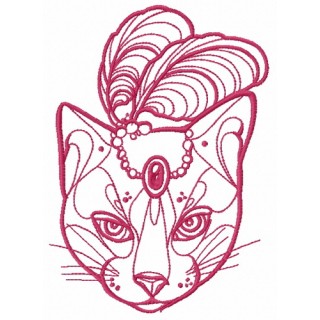 Noble cat 4 embroidery design - Embroidery Design