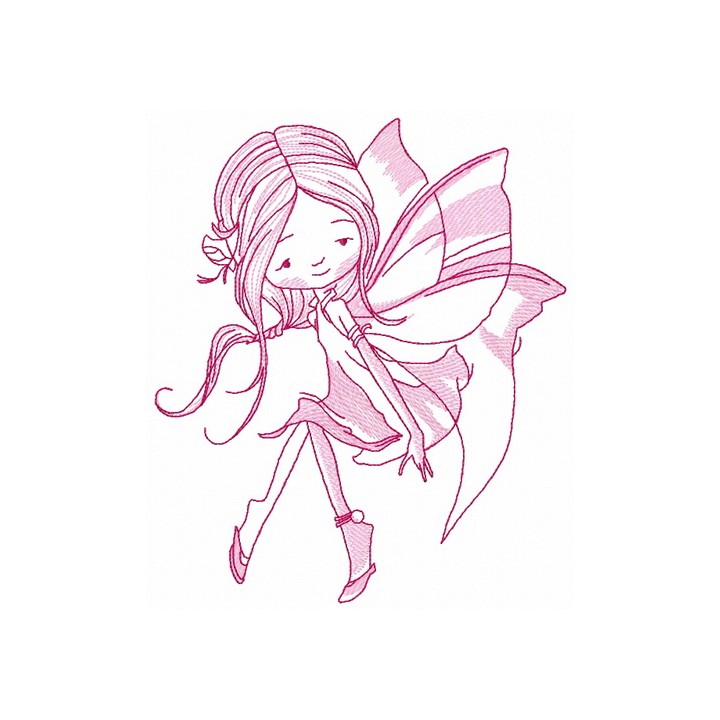 Young fairy 9 embroidery design - Embroidery Design