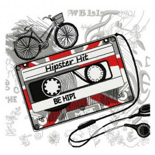 Hipster hit embroidery design - Embroidery Design