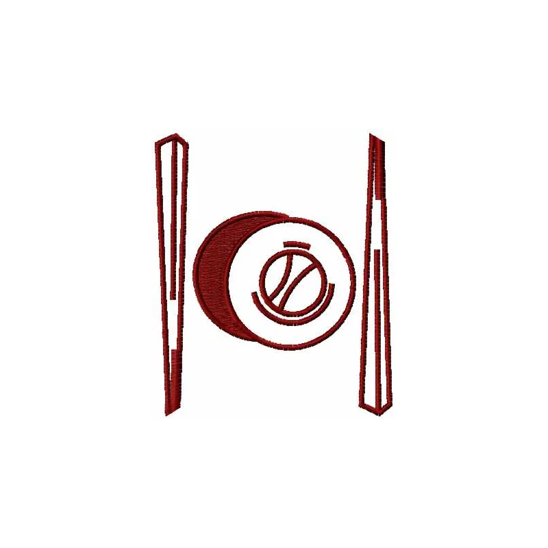 Sushi bar logo embroidery design showcasing a creative motif for kitchen-themed projects.