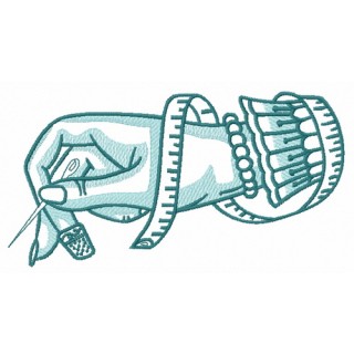 Seamstress hand 2 embroidery design - Embroidery Design