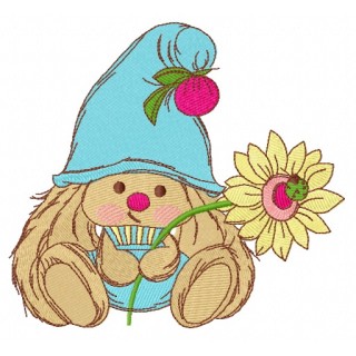 Bunny Mi gnome 2 embroidery design - Embroidery Design