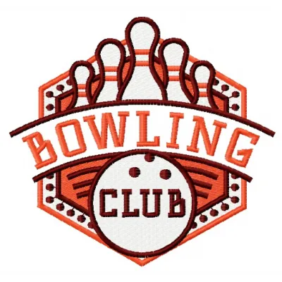 Preview of the Bowling Club 2 embroidery design featuring a vibrant bowling theme for creative stitching projects.
