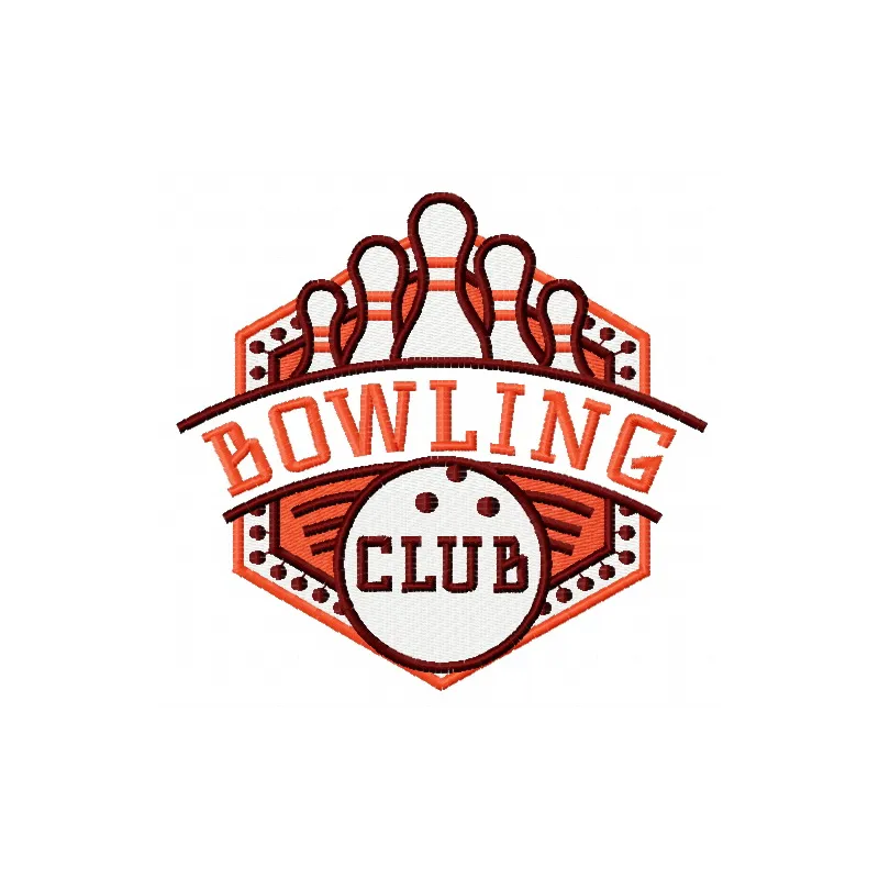 Preview of the Bowling Club 2 embroidery design featuring a vibrant bowling theme for creative stitching projects.