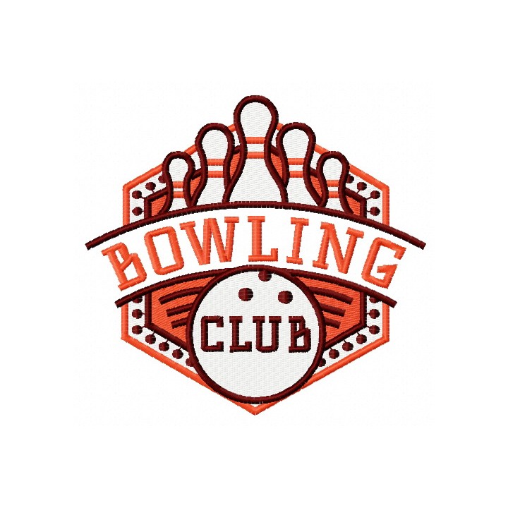 Bowling club 2 embroidery design - Embroidery Design