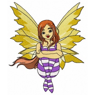 Sad fairy 2 embroidery design - Embroidery Design