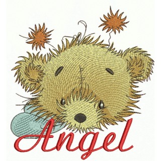 Teddy bear fairy 5 embroidery design - Embroidery Design
