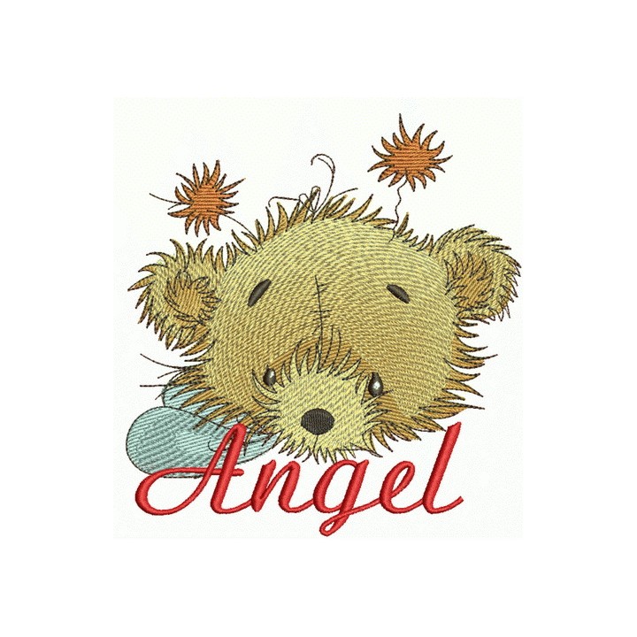 Teddy bear fairy 5 embroidery design - Embroidery Design