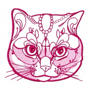 Noble cat 2 embroidery design - Embroidery Design
