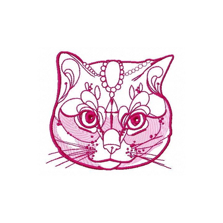 Noble cat 2 embroidery design - Embroidery Design