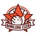 Bowling club embroidery design featuring a striking bowling ball and pins, ideal for stitching on apparel and accessories.